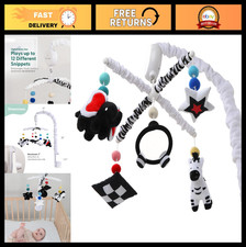 Musical Baby Crib Mobile for Boys Girls - Montessori Nursery Decor, High Contr