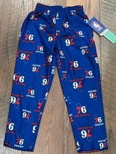 Philadelphia 76ers NBA Youth Boys Allover Print Lounge Pajama Pants XS 4/5 NWT