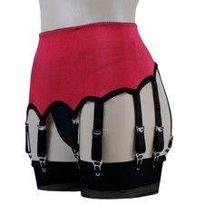 Retro Style 10 Straps Garter Belts Plain Color Suspender Belt Underwear