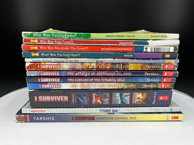 Lot of 12 Chapter Books Grades 3 - 5 Nonfiction Biography I Survived Who Was ?