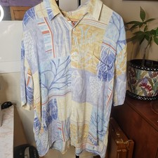 Vintage Jams World Sea Breeze Shirt Mixed Pattern Men's Size XL - See Photos