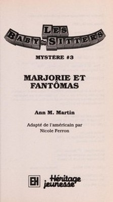 Marjorie Und Fantomas Ann M. Martin