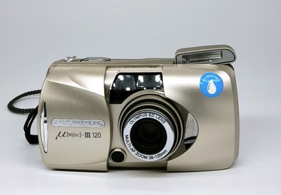 Olympus mju III 120 Stylus analoge Kompaktkamera 35 mm - getestet + Handbuch