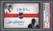 2008 Tristar Projections Clayton Kershaw/Donald Veal Dual RC Auto Red /25 PSA 8