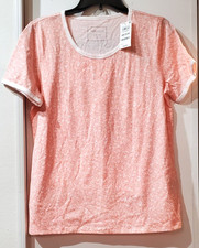 Charter Club Women's Cotton Pajama Set Short Sleeve Shorts Pink Floral Size M