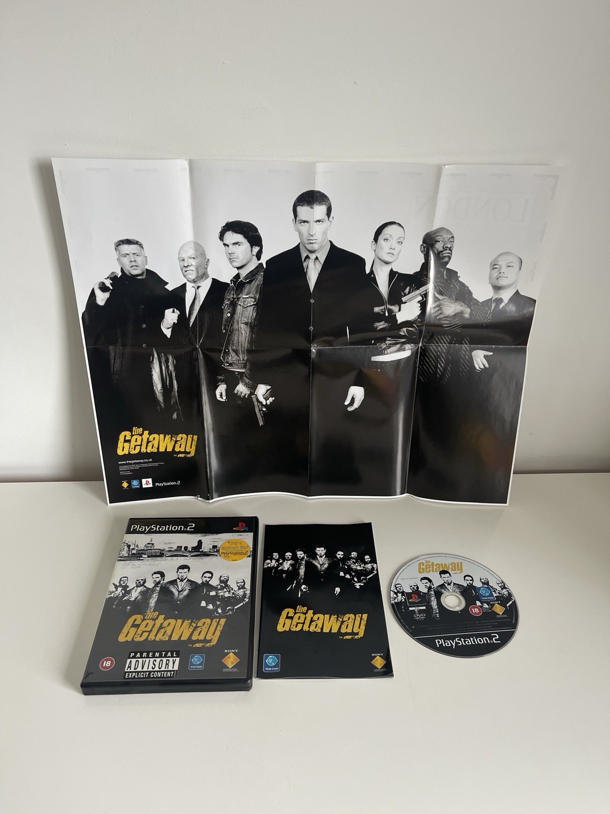 The Getaway PS2 Game With Manual And Poster PlayStation 2
