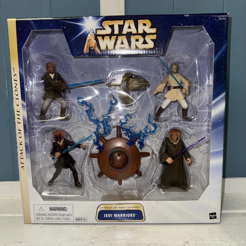 2003 Star Wars AOTC Jedi Warriors Obi-Wan, Plo Koon,  Saesee Tiin, Nikto Sealed! - Image 3 of 4