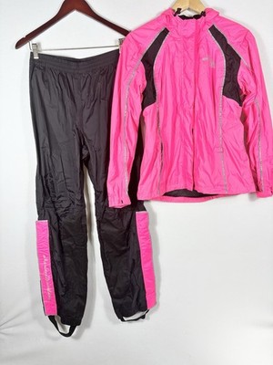 Harley Davidson Hi-Vis Rain Suit in Pink & Black - Reflective - Women s Small
