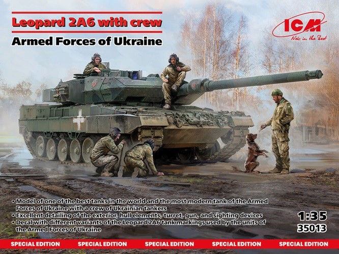Icm 35013 - 1:35 Leopard 2A6 of the Armed Forces of Ukraine with Crew - New