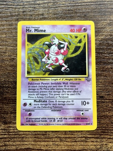 1999 Pokemon Jungle Set MR. MIME #6/64 Holo Rare WOTC