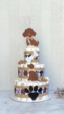 3 Tier Dog Diaper Cake Baby Shower