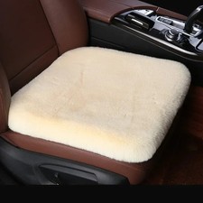1pc Car Seat Cover Front Cushion Plush Soft Comfort Pad Protector Mat Warm Gray