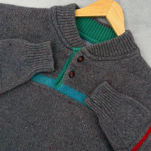 Pendleton, Pendleton Sweater Mens 2X Donegal Tweed Wool Henley Made in USA Vintage
