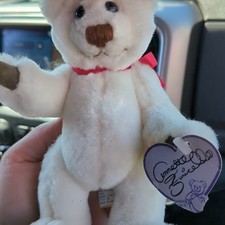 Annette Funicello Collectible White Plush Bear with Tag