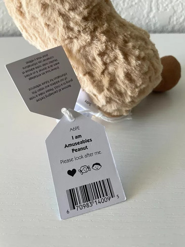 Jellycat Authentic Amuseables Peanut Plush Toy NWT | 6" Tall Gift funny Plushie - Picture 4 of 4