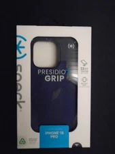 Speck Presidio 2 Grip Protective Case for iPhone 16 Pro - Slim Phone Case - Blue