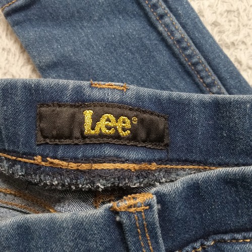 Lee Jeans Girls 6 Elastic Waist Straight Blue Denim - Picture 4 of 6