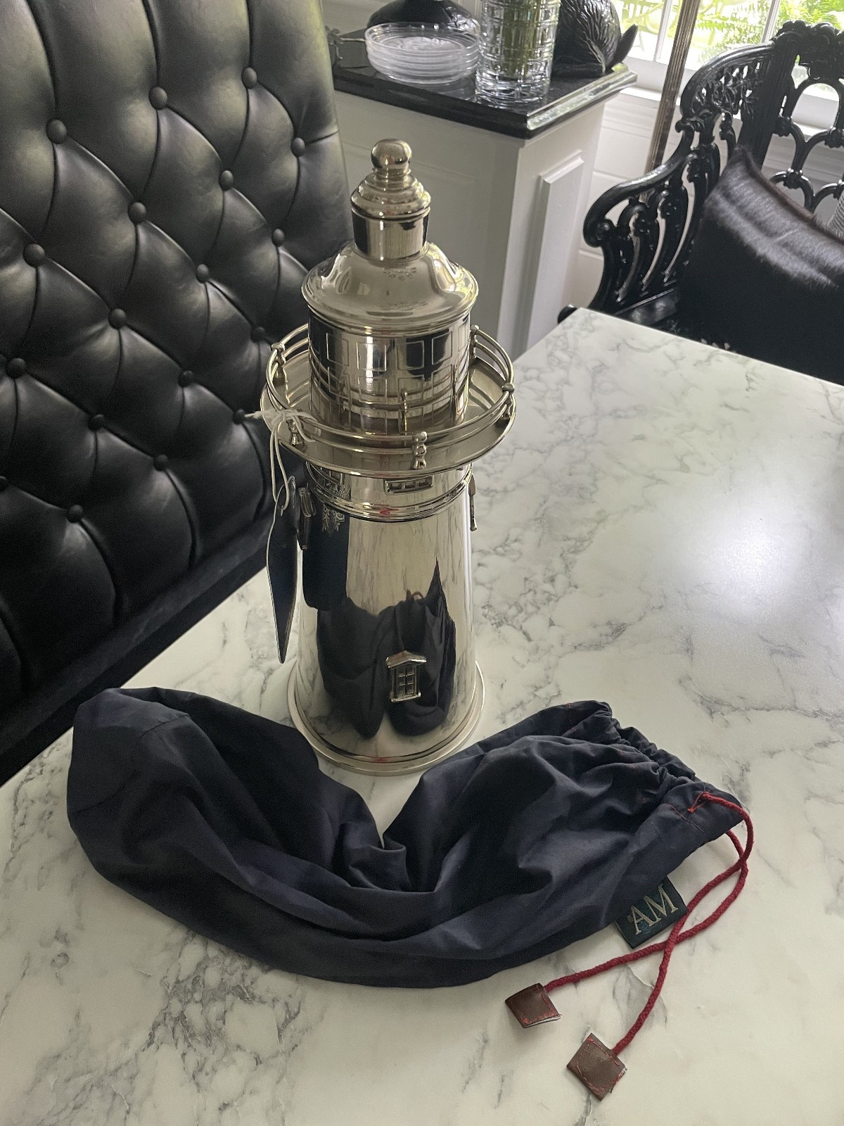 RARE VINTAGE NWT LIGHTHOUSE COCKTAIL SHAKER DECANTER DRINK MIX AUTHENTIC MODELS