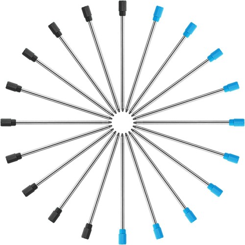20pcs 2.75'' Metal Ballpoint Pen Refills Black Blue Ink Refill Replacement 0.7mm - Picture 31 of 34