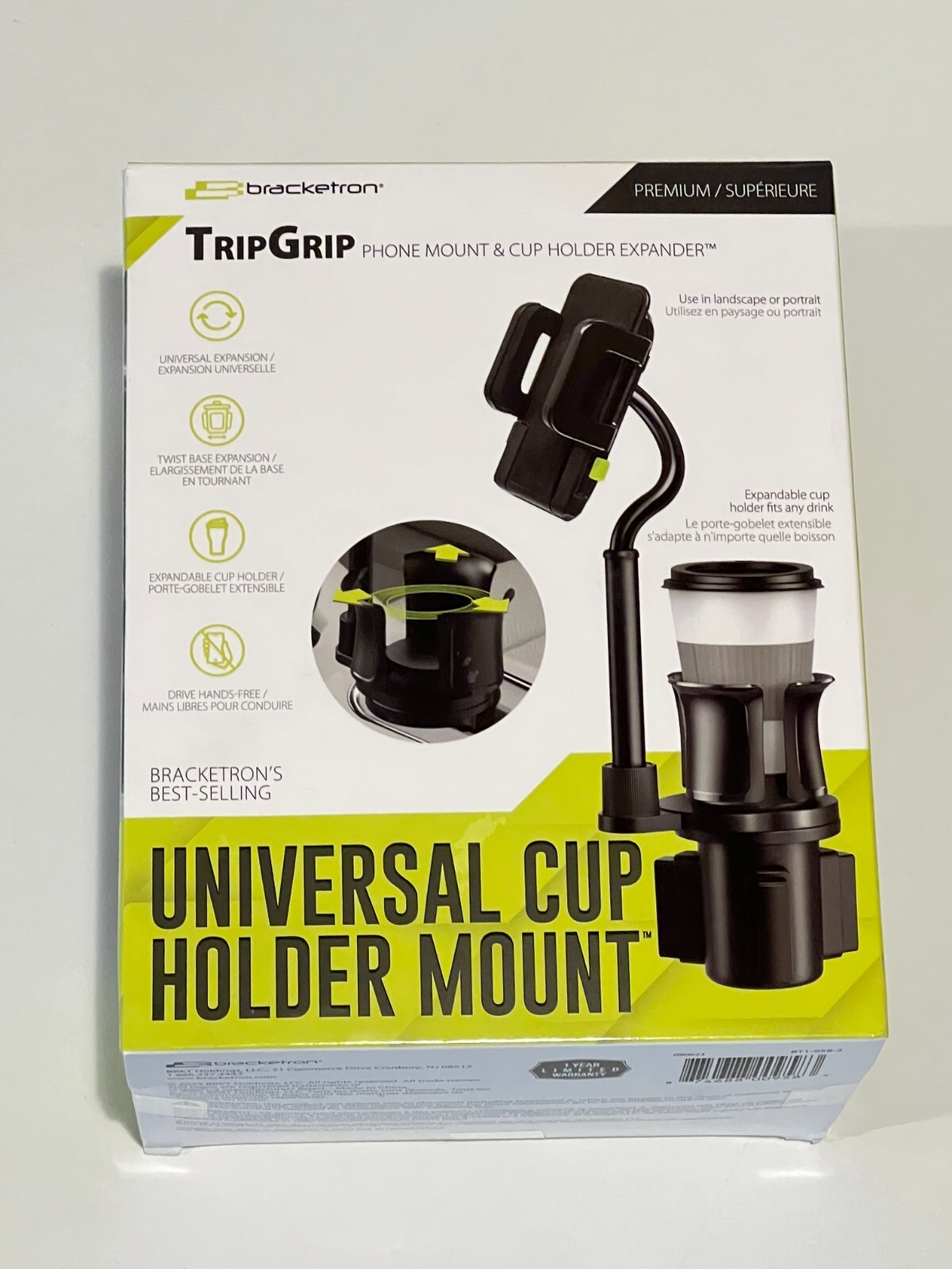 Bracketron TripGrip Universal Cup Holder Phone Mount Black OPEN BOX eBay