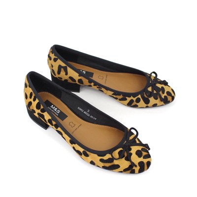 m&s leopard shoes