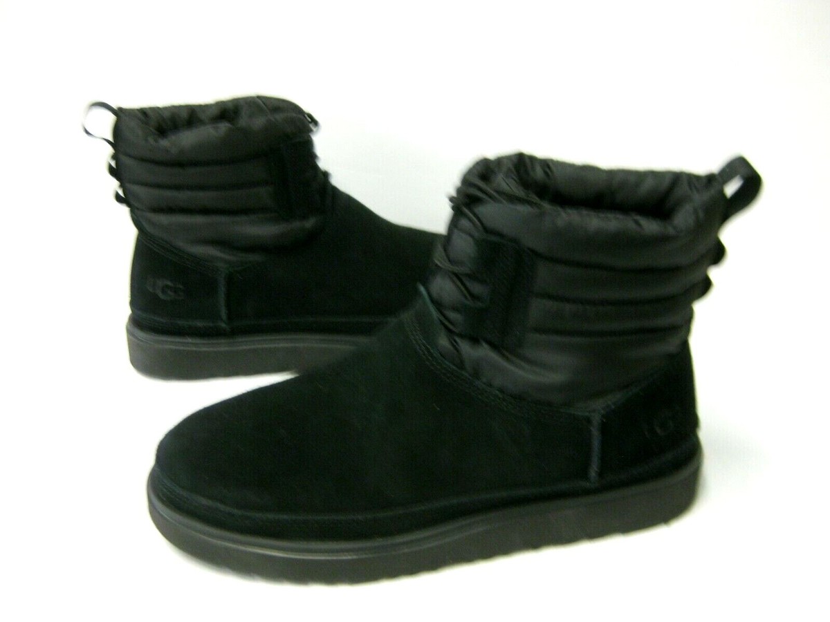 UGG CLASSIC MINI LACE UP WEATHER MEN BLACK SUEDE US 10 /UK 9 UGG CLASSIC MINI LACE UP WEATHER MEN BLACK SUEDE US 10 /UK 9