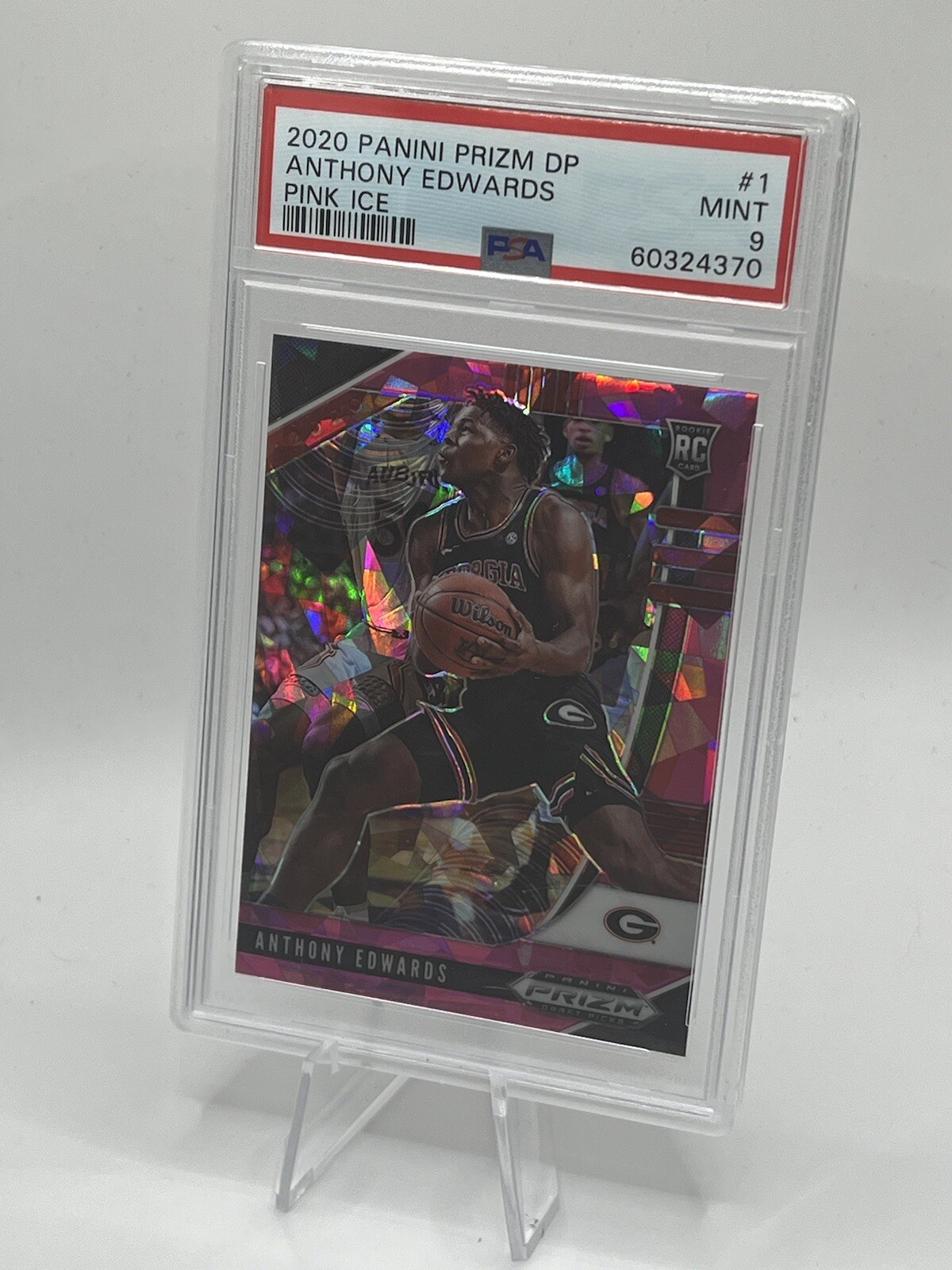 2020 Prizm Anthony Edwards Pink Ice RC PSA 9!