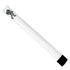 Astronaut Golfer Sunfish white leather alignment stick cover 
