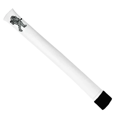 Astronaut Golfer Sunfish white leather alignment stick cover