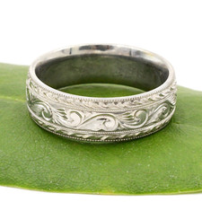 Sterling Silver 935 7 mm Thick/Wide Heavy Weave Design Band/Ring Size 10