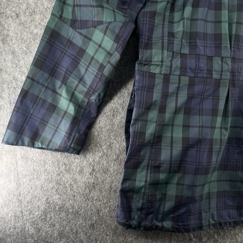 RLX Ralph Lauren Green Blue Plaid Zip Front Hooded Rain Jacket Size M - Picture 12 of 20