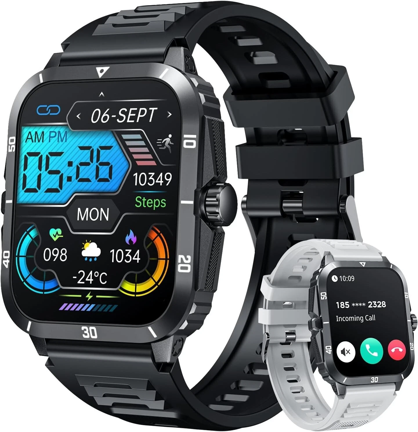 Smart Watch Men with Phone Function Wristwatch Watch for iPhone Samsung Huawei