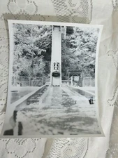 Black & White Photograph Sawmill River Log Flume Amusement Ride 1986
