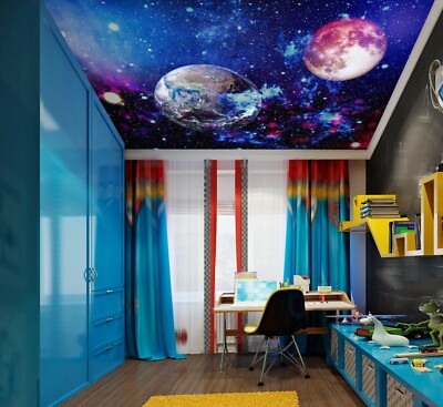 3D Planet Earth ZHU445 Ceiling Wall Paper Wall Print Decal Wall Deco Amy