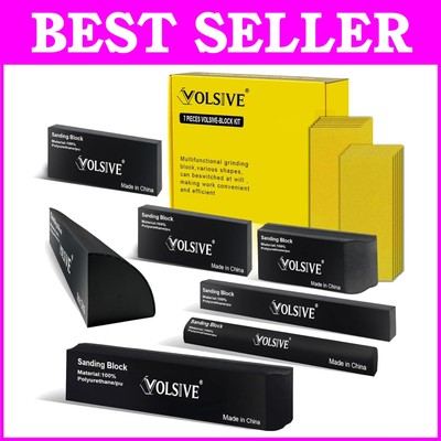 Versatile 7-Piece Sanding Block Set for Automotive and Woodworking Projects