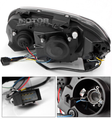 08 09 10 PONTIAC G8 GT GXP DRL LED PROJECTOR HEADLIGHT BLACK LEFT+