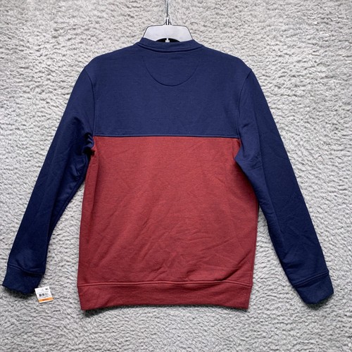 Club Room Shirt Mens S Small Sweatshirt Blue Colorblock Long Sleeve Crew Neck - Picture 5 of 5