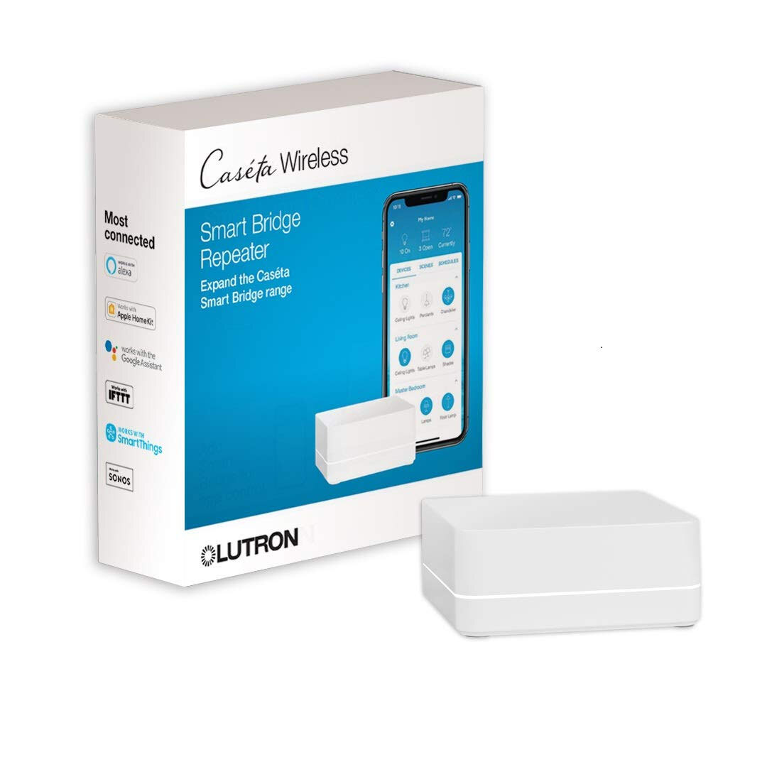 Lutron Caseta Smart Lighting Smart Hub Repeater, Expands Range Up to 60 Ft (PD-