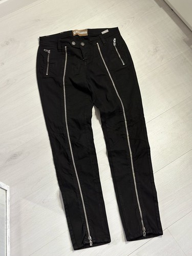 John Galliano Full Zip Avant Garde Denim Rare Pants Women’s Size 27 / 41 Italy - Picture 3 of 13