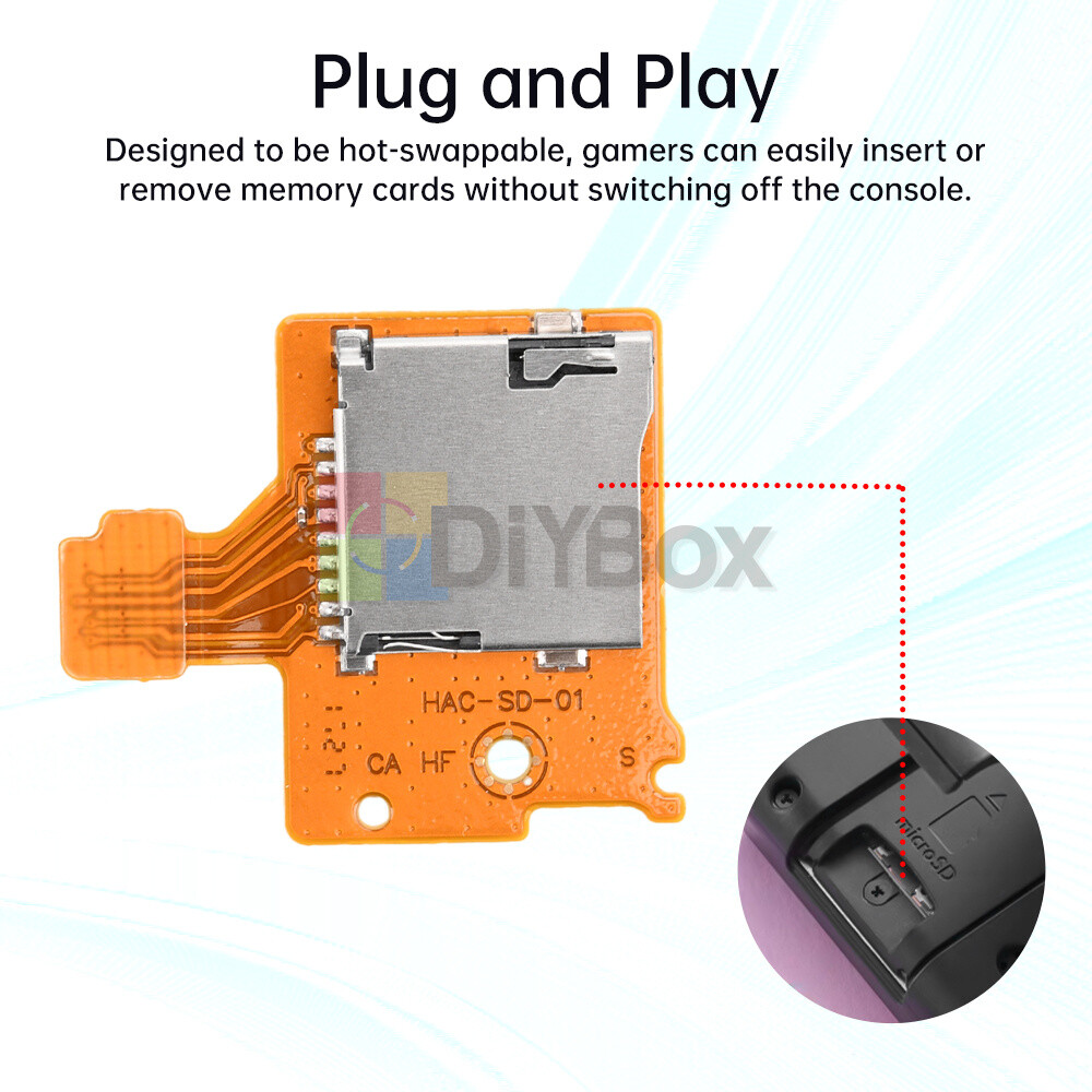 1-10 Micro-Sd TF Card Slot Socket Replacement For Nintendo Switch