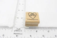 Posy Flower Decorated Heart Rubber Stamp - Stamp Set G37