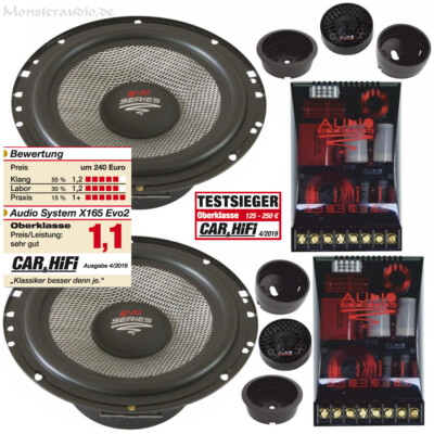 AUDIO SYSTEM X 165 EVO2 16,5cm 2-Wege Lautsprecher 165mm Boxen 300 Watt X-ion