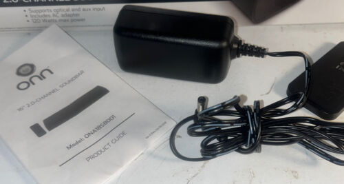 Onn ONA18SB001 2.0-Channel 16 inch Mini SoundBar Black w/ Power Adaptor & Remote - Picture 2 of 7