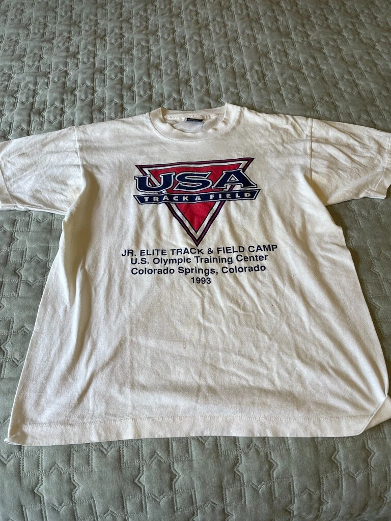 1993 Screen Stars Jr. Elite Track & Field Camp T-Shirt Men's Size Large