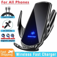 30W Fast Wireless Car Charger Automatic Clamping Mount Air Vent Phone Holder