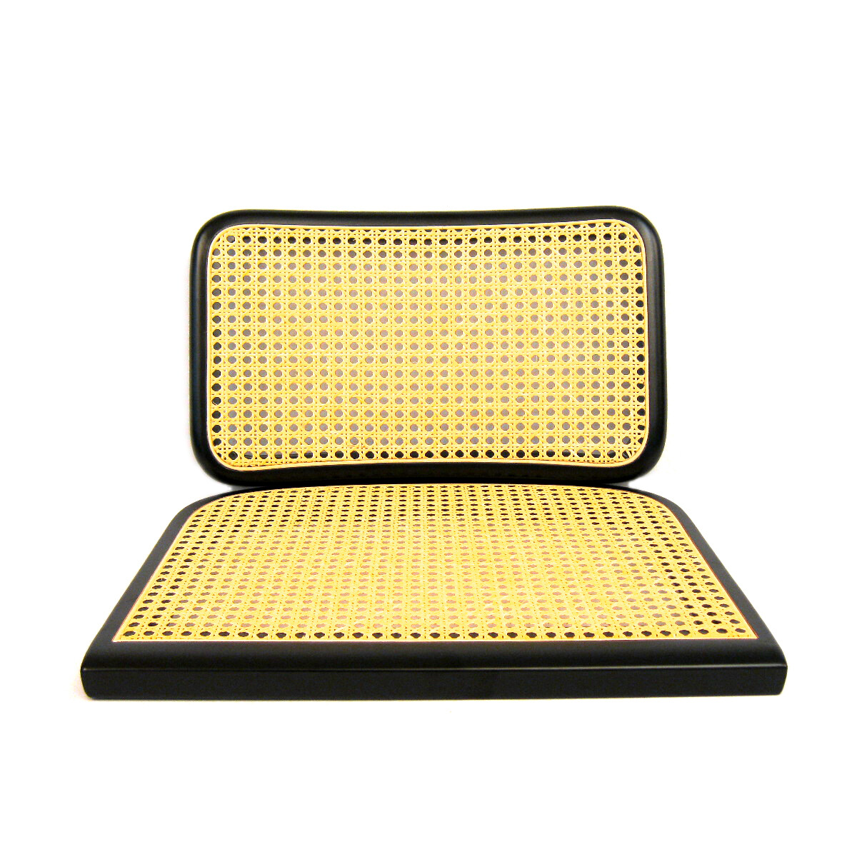 Marcel Breuer Cesca Chair Replacement Cane Seat Back (Black; NO Holes)