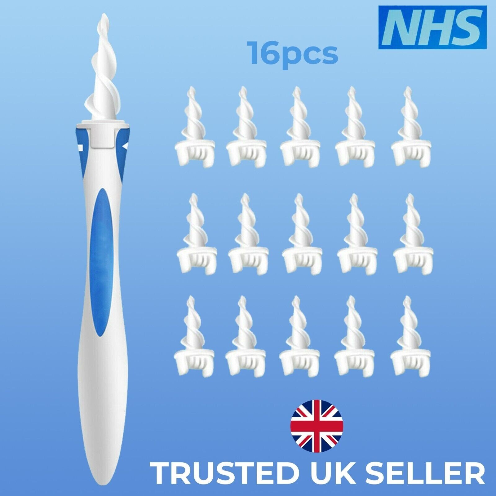 Ear Wax Cleaner Removal Swab Earwax Remover Spiral Soft Tool Safe