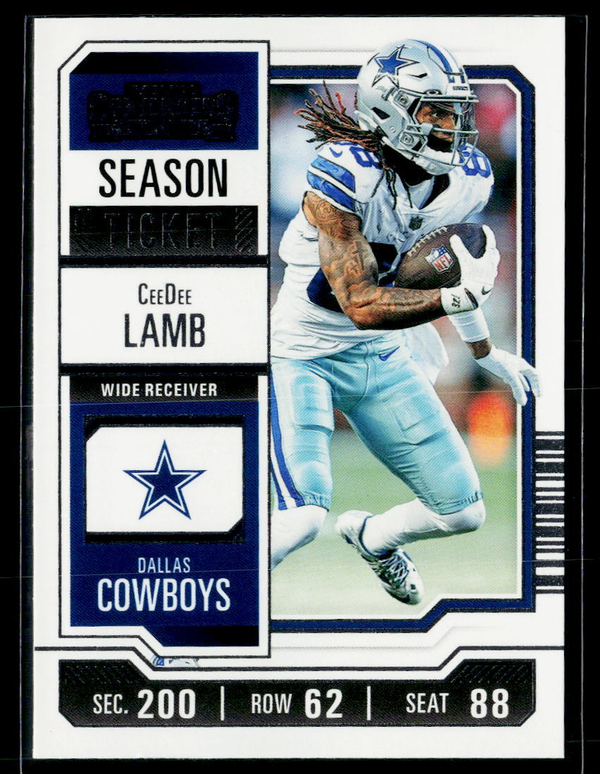 2023 Panini Contenders CeeDee Lamb Season Ticket Retail #27