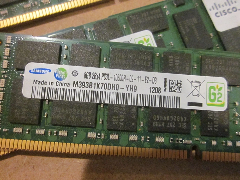 Samsung 24GB 3x 8GB PC3-10600R ECC Server Memory RAM M393B1K70DH0-YH9 - Image 2 of 4