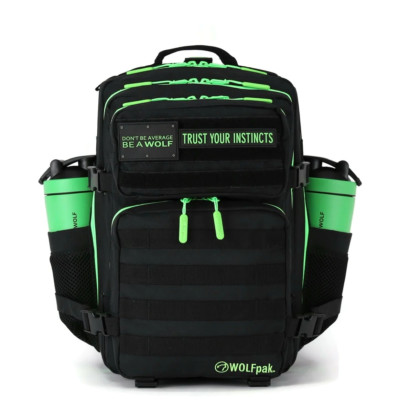35L Backpack Black Neon Green | eBay